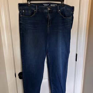 Torrid Dark Blue Straight Leg Jeans - Tall